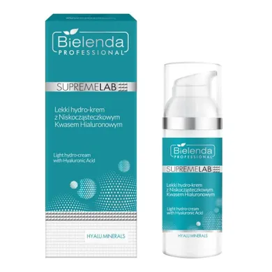 Bielenda Professional, SupremeLab Hyalu Minerals, lekki hydro-krem z niskocząsteczkowym kwasem hialuronowym, 50 ml