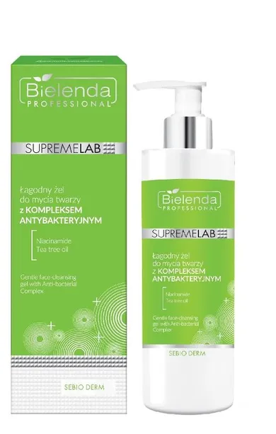 Bielenda Professional, SupremeLab Sebio Derm, łagodny żel do mycia twarzy z kompleksem antybakteryjnym, 200 g