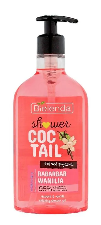 Bielenda, Shower Coctail, żel pod prysznic relaksujący, rabarbar & wanilia, 400 ml