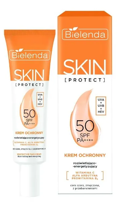 Bielenda, Skin Protect, krem ochronny SPF 50 rozświetlająco-energetyzujący, 40 ml
