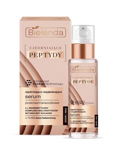 Bielenda, ujędrniające peptydy, ujędniająco-wygładzające serum przeciwzmarszczkowe na dzień i noc, 30 ml