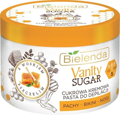 Bielenda, Vanity Sugar, cukrowa kremowa pasta do depilacji, bikini, pachy, nogi, 100g