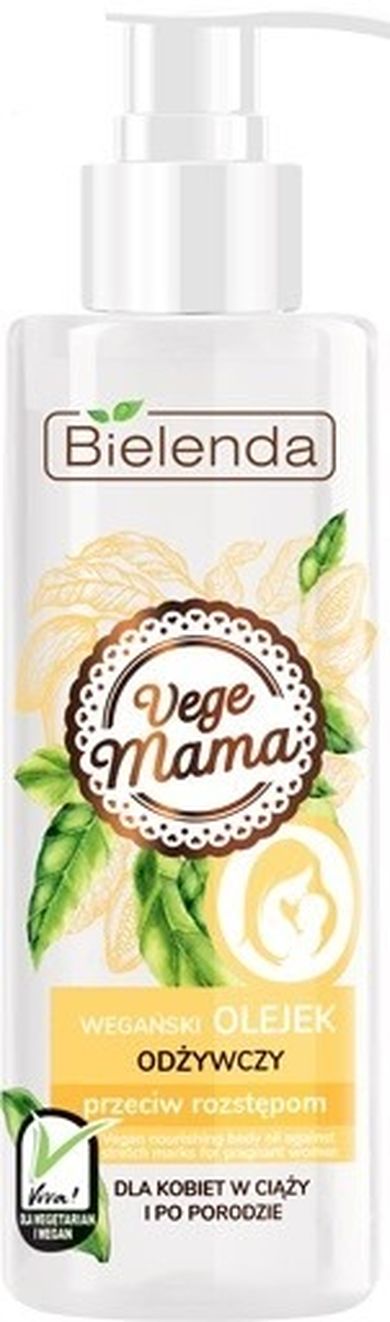 Bielenda, Vege Mama, wegański olejek odżywczy przeciw rozstępom, 200 ml