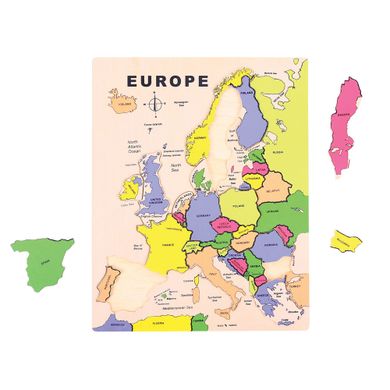 Bigjigs Toys, Mapa Europy, puzzle