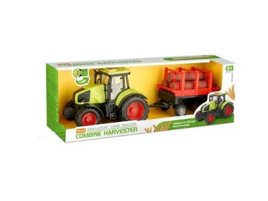 Bigtoys, traktor z drewnem, pojazd ze światłem i dźwiękiem, 33 cm