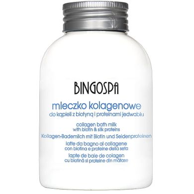 BingoSpa, mleczko kolagenowe do kąpieli z biotyną i proteinami jedwabiu, 500 ml