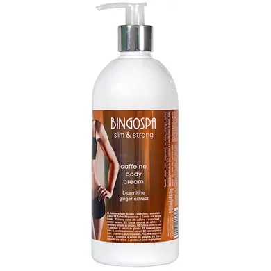 BingoSpa, Slim & Strong, kofeinowy krem do ciała z L-karnityną i imbirem, 500 ml