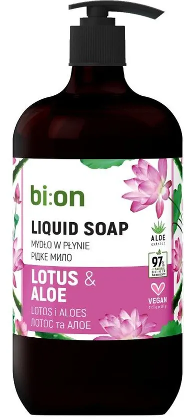 Bio Naturell, kremowe mydło w płynie z pompką, lotos i aloes, 946 ml