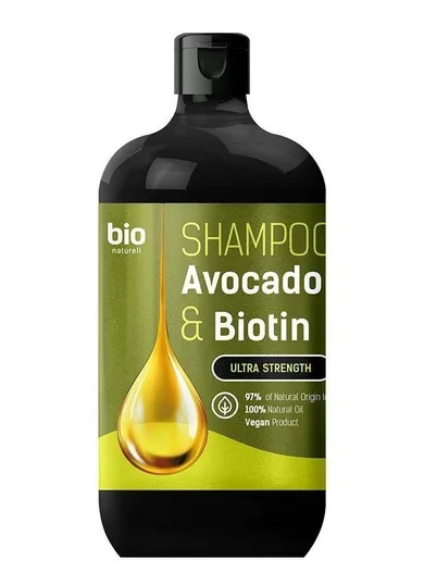 Bio Naturell, szampon dla wszystkich typów włosów, olejek z awokado i biotyna, 946 ml