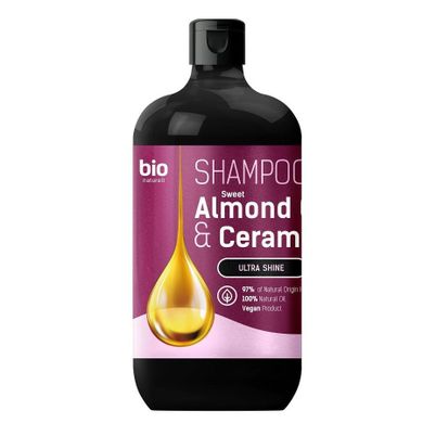 Bio Naturell, szampon z olejem ze słodkich migdałów i ceramidami do wszystkich rodzajów włosów, 946 ml