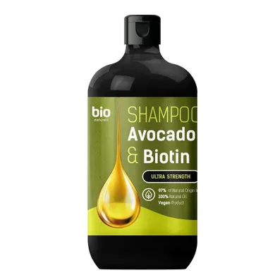 Bio Naturell, szampon z olejkiem z awokado i biotyną do wszystkich rodzajów włosów, 946 ml
