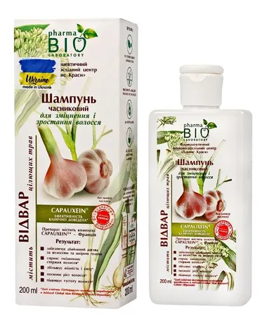 Bio Pharma Laboratory Bio, szampon czosnkowy wzmacniający i stymulujący wzrost włosów, 200 ml