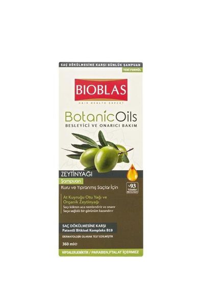 Bioblas, Botanic Oils, szampon do włosów z oliwą z oliwek, 360 ml