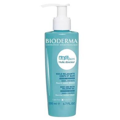 Bioderma, ABCDerm Huile Douceur, relaksujący olejek dla dzieci i niemowląt, 200 ml