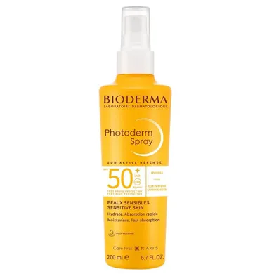 Bioderma, Photoderm Spray SPF50+, lekki spray do ciała, 200 ml