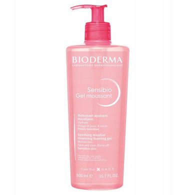 Bioderma, Sensibio Gel Moussant, łagodzący żel micelarny do twarzy, 500 ml