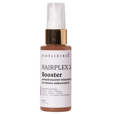 Bioelixire, Hairplex 2.0, booster aminokwasowo-witaminowy do włosów zniszczonych, 50 ml