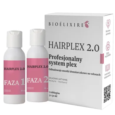 Bioelixire, Hairplex 2.0, profesjonalny zabieg odbudowujący włosy zniszczone zabiegami chemicznymi, 150 ml