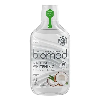 Biomed, płyn do płukania jamy ustnej, Natural whitening, wybielający, 500 ml