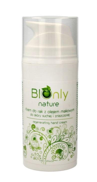 Bionly, Nature, krem do rąk regenerujący z olejem makowym, 100 ml