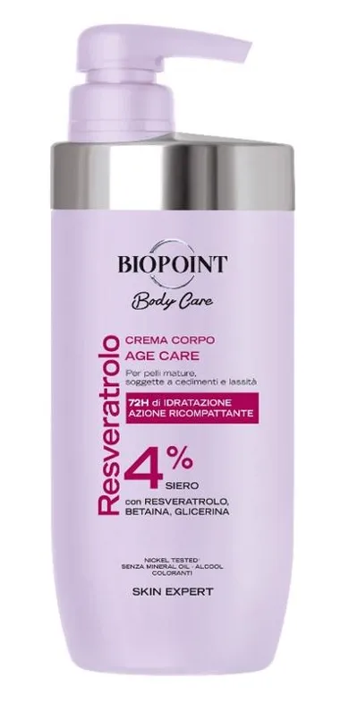 Biopoint, Body Care, krem do ciała przeciwstarzeniowy resveratrol, 500 ml
