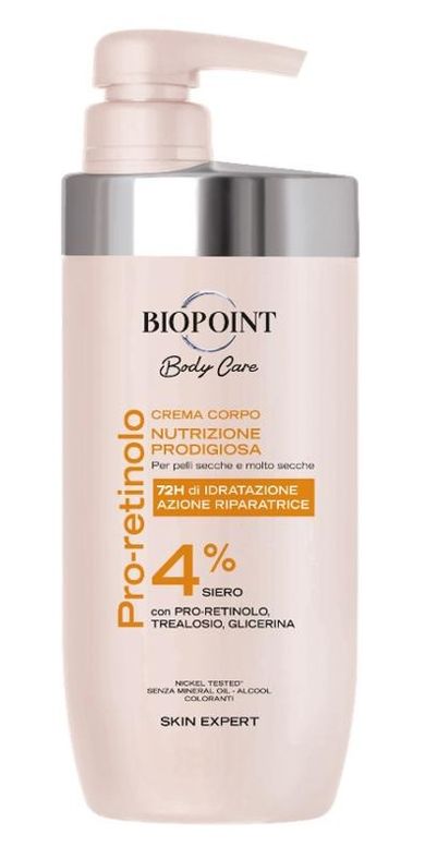 Biopoint, Body Care, nawilżający krem do ciała z retinolem 4%, 500 ml