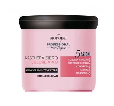 Biopoint, Professional Hair Program, maska wzmacniająca kolor do włosów farbowanych, 400 ml