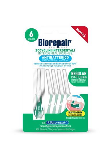 BioRepair, szczoteczki do czyszczenia przestrzeni międzyzębowych kątowe, gumowe, medium, 35 szt.