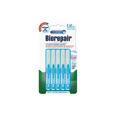 BioRepair, szczoteczki do czyszczenia przestrzeni międzyzębowych, ultracienkie, 0,60 mm, cylindryczne, 5 szt.