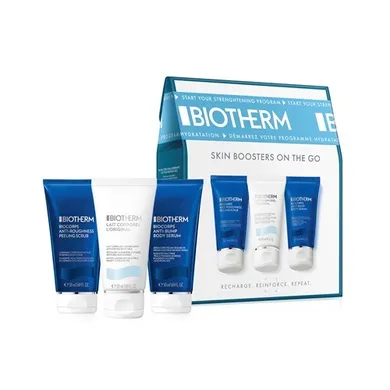 Biotherm, Biocorps Hydrating Trio, zestaw: peeling do ciała, 50 ml + serum do ciała, 50 ml + mleczko do ciała, 50 ml
