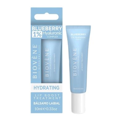 Biovene, Blueberry Lip Boost Treatment, nawilżające serum do ust z 1% kwasu hialuronowego, 10 ml