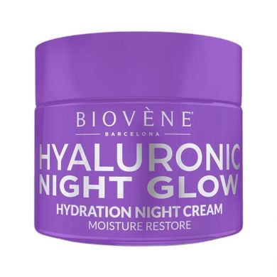 Biovene, Hyaluronic Night Glow, nawilżający krem do twarzy na noc, 50 ml