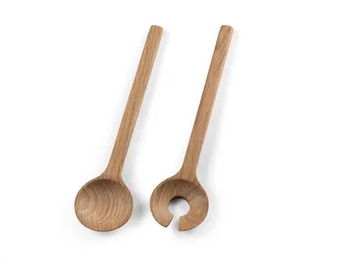 Bitz, Cirqula Bento, zestaw łyżek do sałaty, Oak, 24 cm