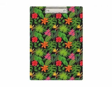 Biurfol, deska z klipem A4, flowers, 1 szt.