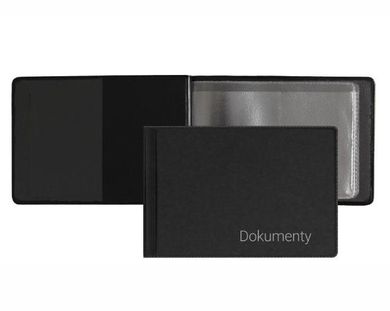 Biurfol, okładka na dokumenty małe, premium czarny, 1 szt.