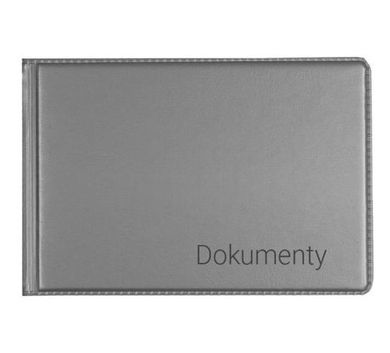 Biurfol, okładka na dokumenty małe, silver, 1 szt.