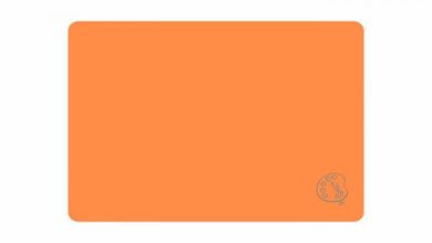 Biurfol, podkładka na biurko, mata, 560-380 cm, neonowy pomarańczowy