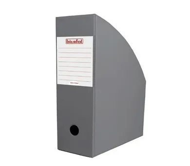 Biurfol, pojemnik na dokumenty, szary, 10 cm