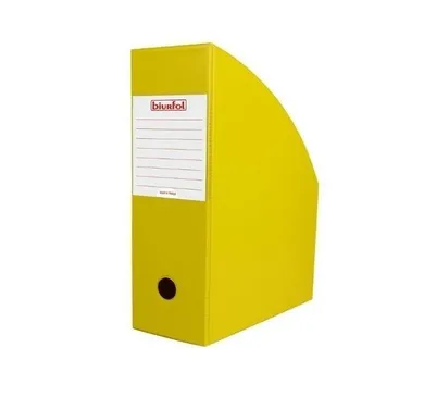 Biurfol, pojemnik na dokumenty, żółty, 10 cm