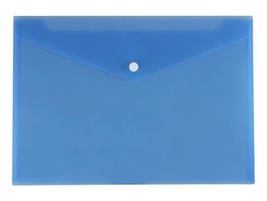 Biurfol, teczka koperta A4, satyna, niebieska
