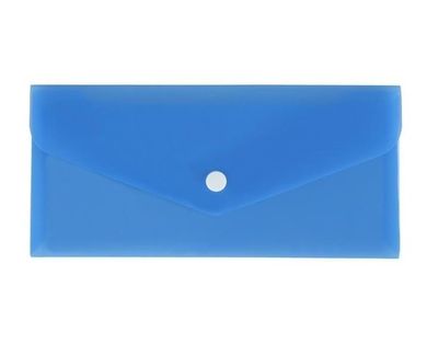 Biurfol, teczka koperta DL, satyna, niebieska