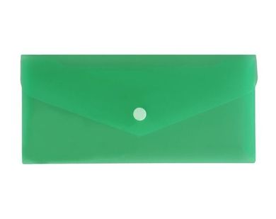 Biurfol, teczka koperta DL, satyna, zielona
