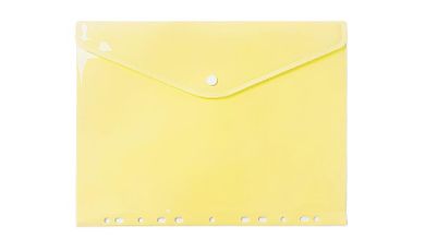 Biurfol, teczka kopertowa A4, zawieszana, pastelowy żółty, 1 szt.