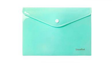 Biurfol, teczka kopertowa, A5, pastelowy zielony, 1 szt.