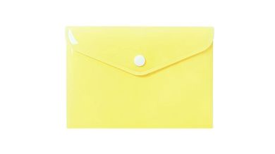 Biurfol, teczka kopertowa A6, pastelowy żółty, 1 szt.