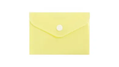 Biurfol, teczka kopertowa, A7, pastelowy żółty, 1 szt.