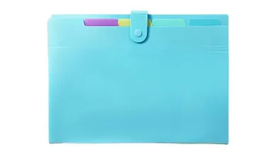 Biurfol, teczka kopertowa na zatrzask, A4, 5 przegródek, niebieska, 1 szt.