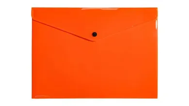 Biurfol, teczka kopertowa na zatrzask, A4, pomarańczowa, 1 szt.