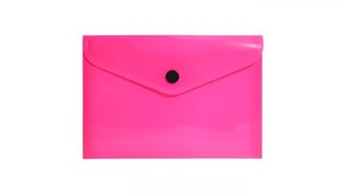 Biurfol, teczka kopertowa na zatrzask, A6, różowa, 1 szt.