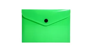 Biurfol, teczka kopertowa na zatrzask, A6, zielona, 1 szt.